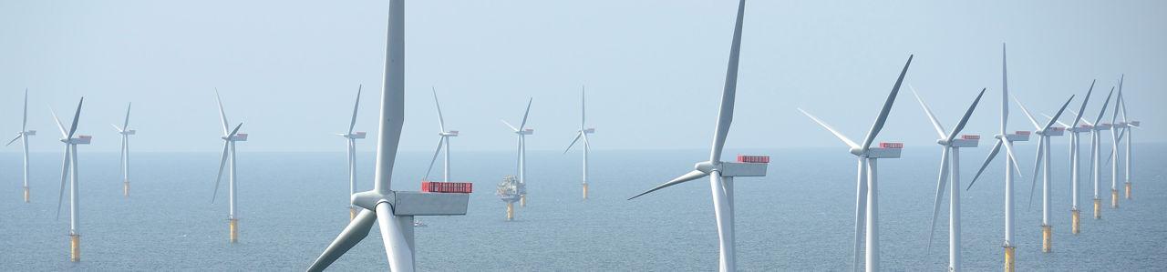 Wind turbines at sea